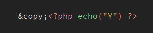 Display current year with PHP display current year with php