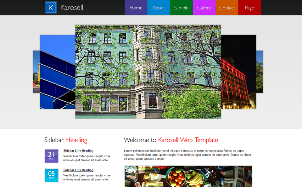 Karosell Web Template